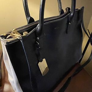 Ralph Lauren two tone (black and cream) bag